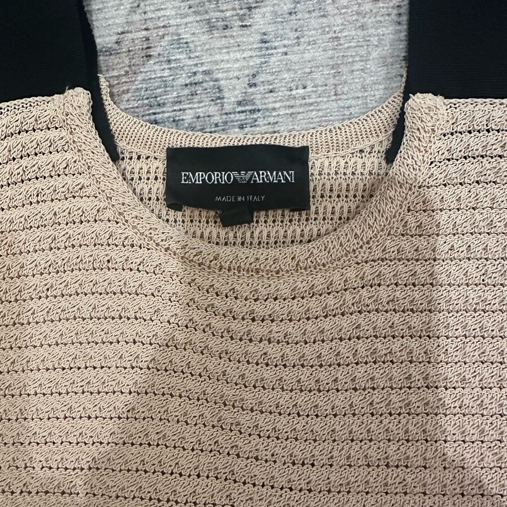 Emporio Armani Women's Knit Beige Tank Top